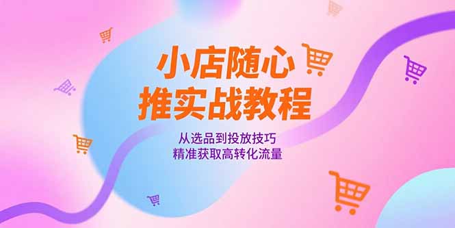小店随心推实战教程，从选品到投放技巧，精准获取高转化流量-HEIXMI（中国站）