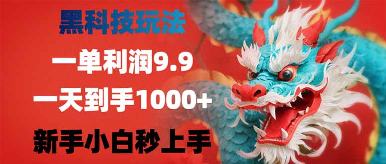 黑科技玩法，一单利润9.9,一天到手1000+，新手小白秒上手-HEIXMI（中国站）