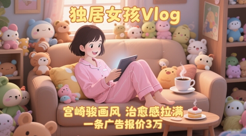 单个账号涨粉71W！用AI制作独居女孩Vlog，宫崎骏画风，治愈感拉满，一条广告报价3W - HEIXMI（中国站）-HEIXMI（中国站）