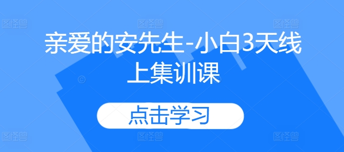 亲爱的安先生-小白3天线上集训课-HEIXMI（中国站）